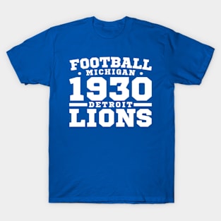 Football Michigan 1930 Detroit Lions T-Shirt